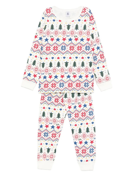  Petit Bateau Fairisle-pattern Pyjamas - White 