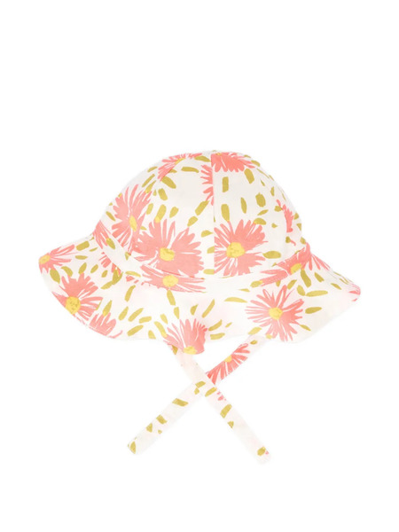  Petit Bateau Floral Print Hat - Neutrals 