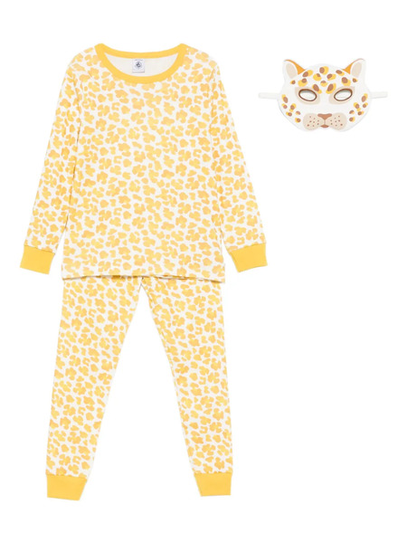  Petit Bateau Leopard-print Pyjamas - White 