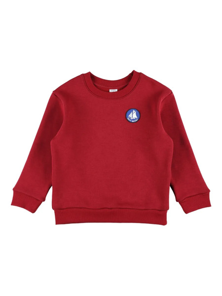  Petit Bateau Logo-patch Long-sleeved Sweatshirt - Red 