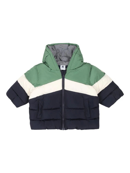  Petit Bateau Logo-patch Padded Jacket - Green 