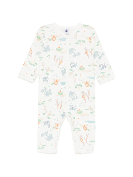  Petit Bateau Patterned Romper - White 