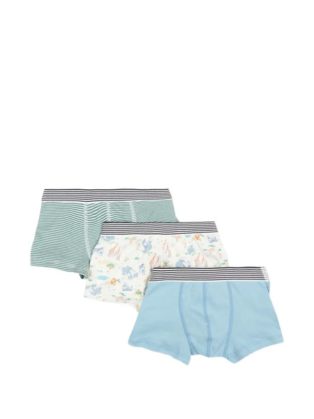 Petit Bateau Printed Boxers (set Of Three) - Green 
