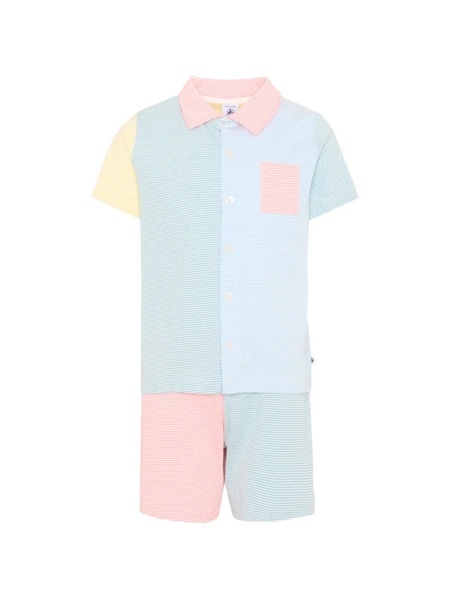  Petit Bateau Striped Pajamas Set - Blue 