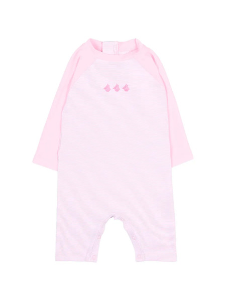  Petit Bateau Striped Swimsuit - Pink 