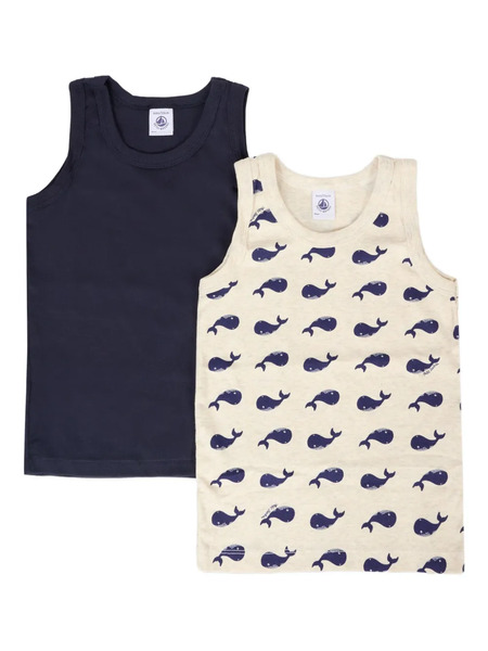  Petit Bateau Vest Top Two-pack - Blue 