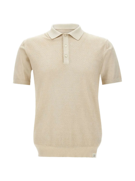  Peuterey Diamond-pattern Polo Shirt - Neutrals 