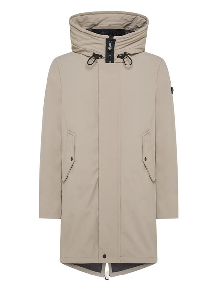  Peuterey Hooded Drawstring Parka Coat - Neutrals 