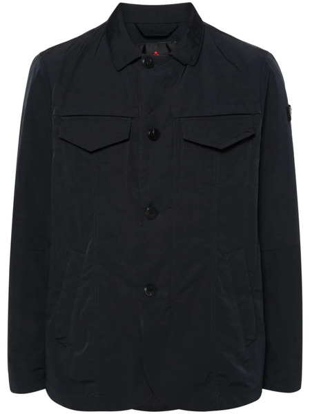  Peuterey Logo-appliqué Shell Jacket - Blue 
