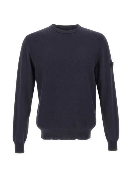  Peuterey Logo-patch Crew-neck Sweatshirt - Blue 