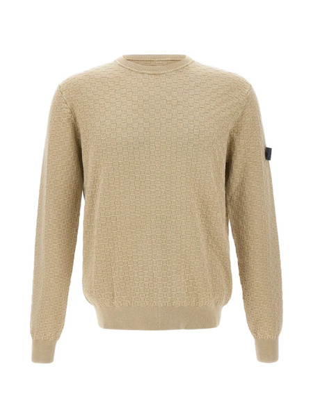  Peuterey Omnium Checked Weave Sweater - Neutrals 