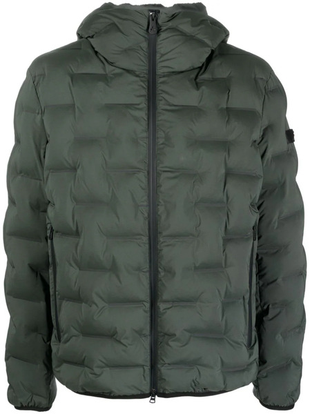  Peuterey Quilted Hooded Jacket - Green 