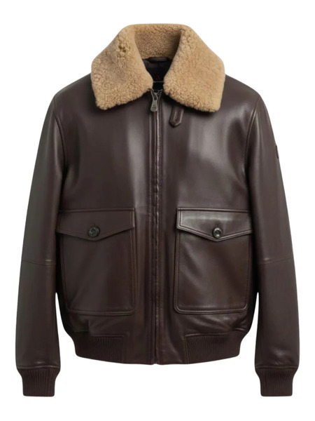  Peuterey Zip-fastening Leather Jacket - Brown 