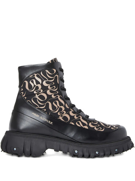 Phileo Monogram-pattern Boots - Black 