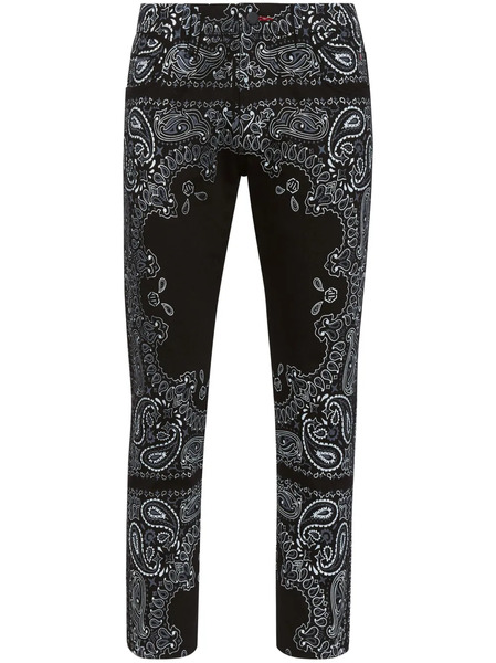  Philipp Plein Bandana-print Skinny Jeans - Black 