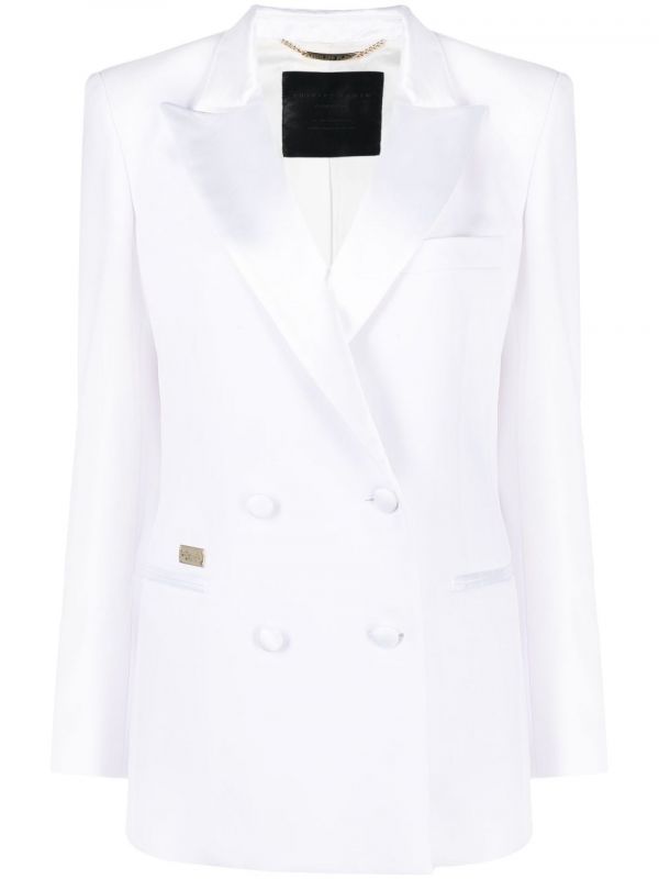  Philipp Plein Box-fit Blazer - White 