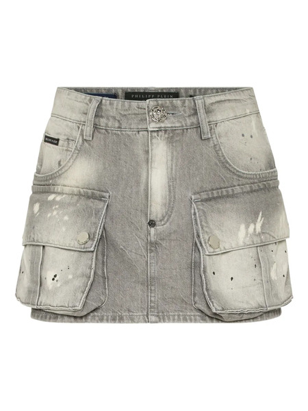  Philipp Plein Cargo Mini Skirt - Grey 