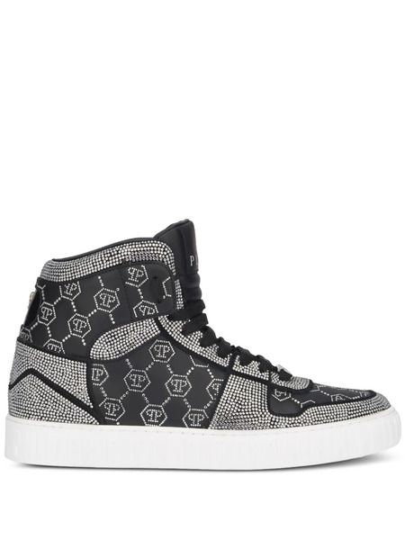  Philipp Plein Carson Monogram Sneakers - Black 