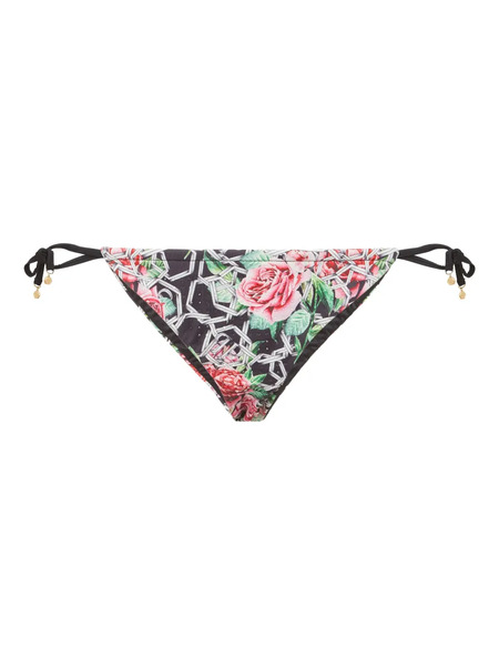 Philipp Plein Chain Flower-print Bikini Bottoms - Red 