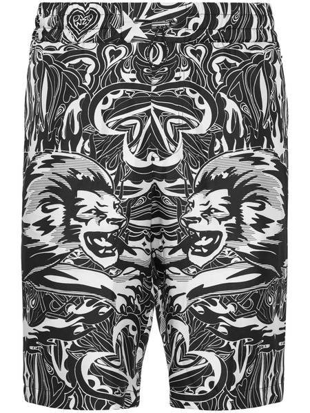  Philipp Plein Circus Silk Shorts - Black 