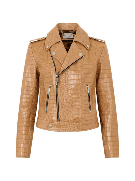  Philipp Plein Cocco Biker Jacket - Neutrals 