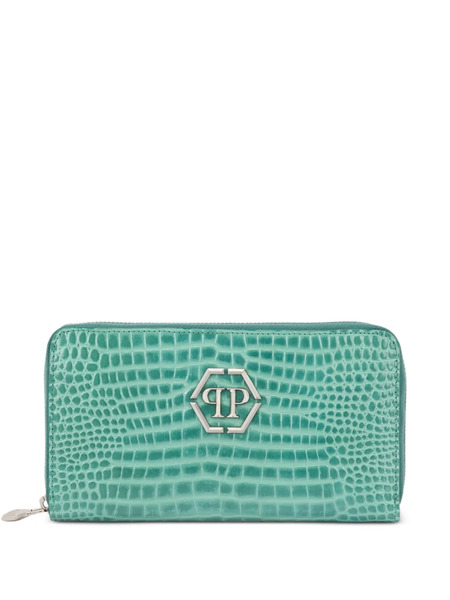  Philipp Plein Croc-embossed Wallet - Green 