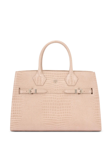  Philipp Plein Crocodile-effect Tote Bag - Neutrals 
