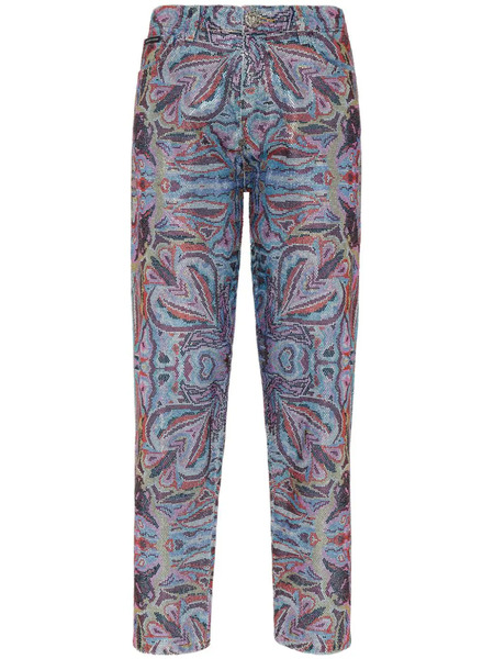  Philipp Plein Crystal Circus Cropped Jeans - Blue 