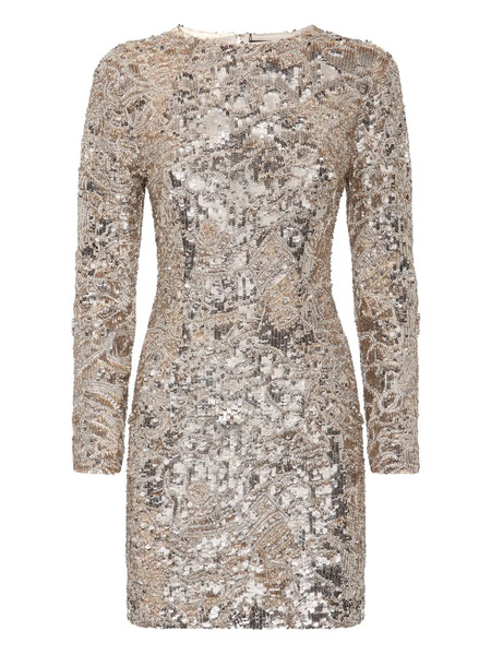  Philipp Plein Crystal Skull Mini Dress - Neutrals 