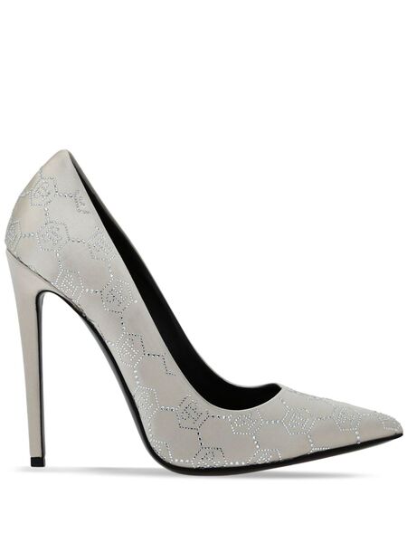  Philipp Plein Decollete Monogram Strass Pumps - Neutrals 