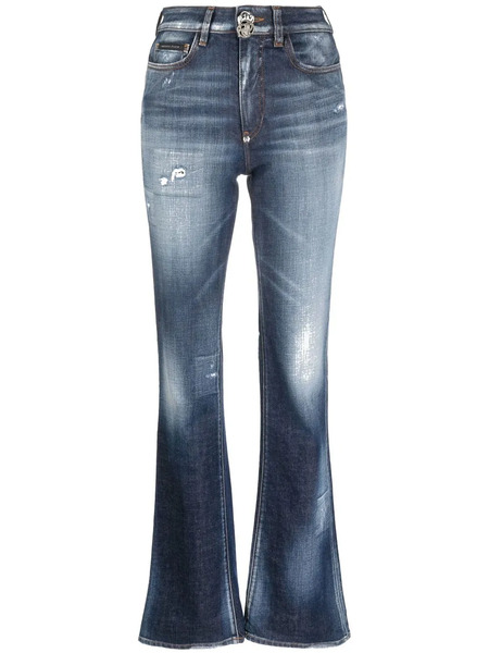  Philipp Plein Distressed-finish Denim Jeans - Blue 