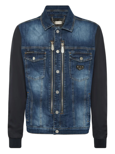  Philipp Plein Double-zip Denim Jacket - Blue 