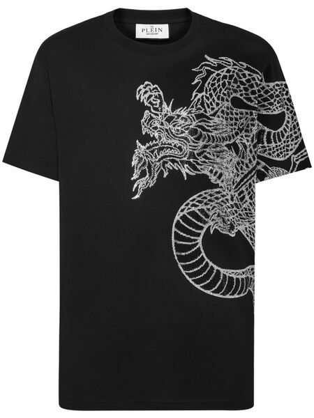  Philipp Plein Dragon Strass T-shirt - Black 