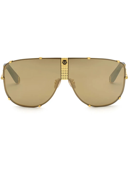  Philipp Plein Eyewear Oversize-frame Sunglasses - Gold 