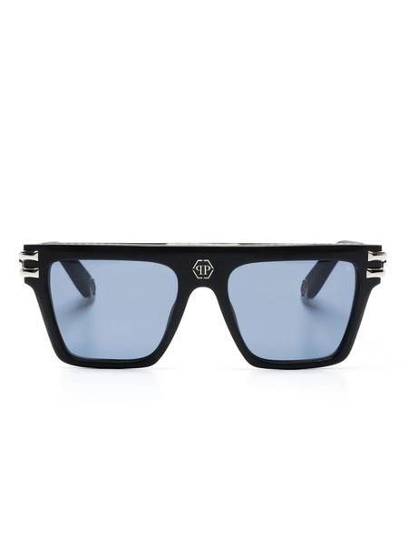  Philipp Plein Eyewear Rectangle-frame Sunglasses - Black 