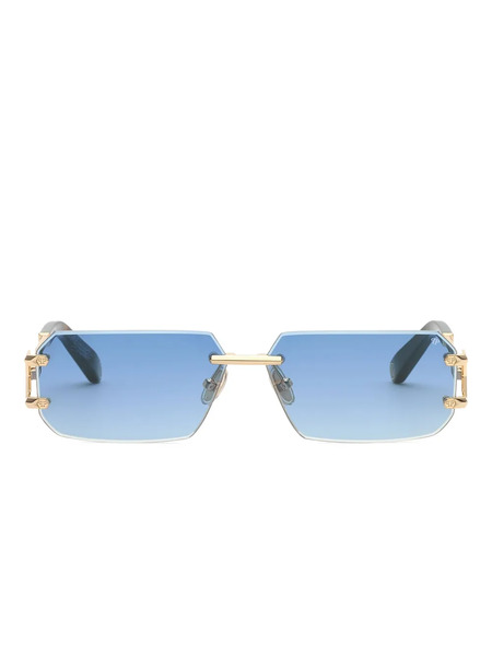  Philipp Plein Eyewear Rectangular-frame Sunglasses - Gold 