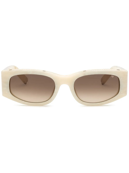  Philipp Plein Eyewear Round-frame Crystal-embellished Sunglasses - Neutrals 