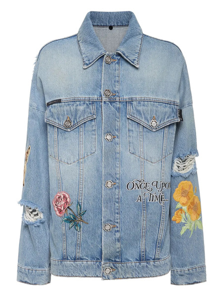 Philipp Plein Fairy Denim Jacket - Blue 