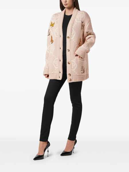  Philipp Plein Fairy-embroidered Cardigan - Neutrals 