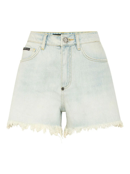  Philipp Plein Fringed-edge Shorts - Blue 