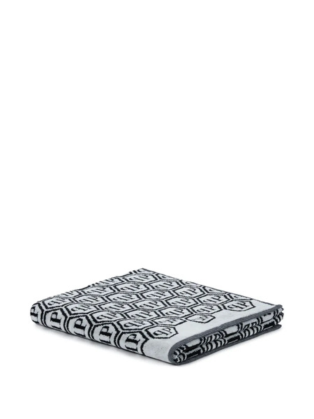  Philipp Plein Geometric-pattern Bath Towel - White 