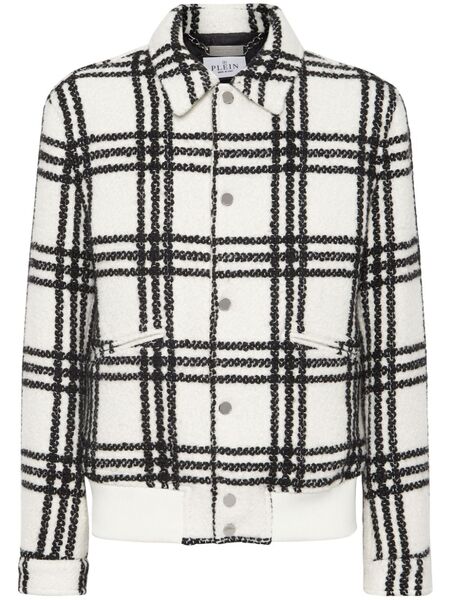  Philipp Plein Gothic Plein Bomber Jacket - White 