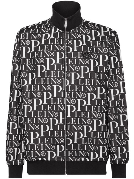  Philipp Plein Graphic Print Jogging Jacket - Black 