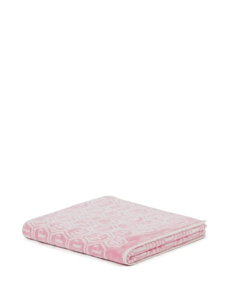  Philipp Plein Hexagon Pattern Bath Towel - Pink 