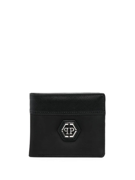  Philipp Plein Hexagon-plaque Bifold Wallet - Black 