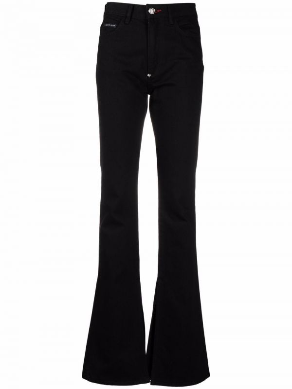  Philipp Plein High-rise Flared Jeans - Black 