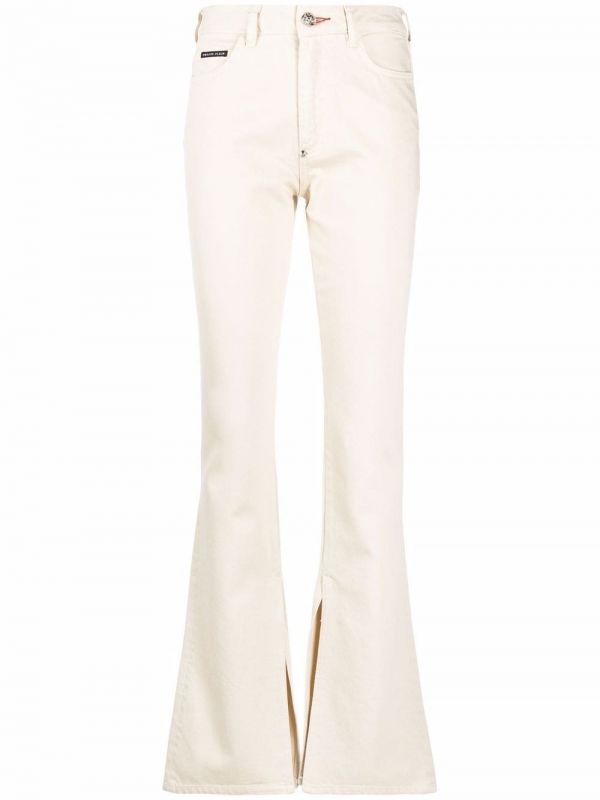  Philipp Plein High-waisted Flared Jeans - Neutrals 