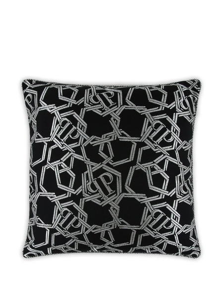  Philipp Plein Jacquard Chains Cushion - Black 