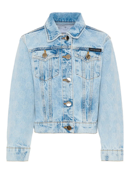  Philipp Plein Junior Buttoned Denim Jacket - Blue 