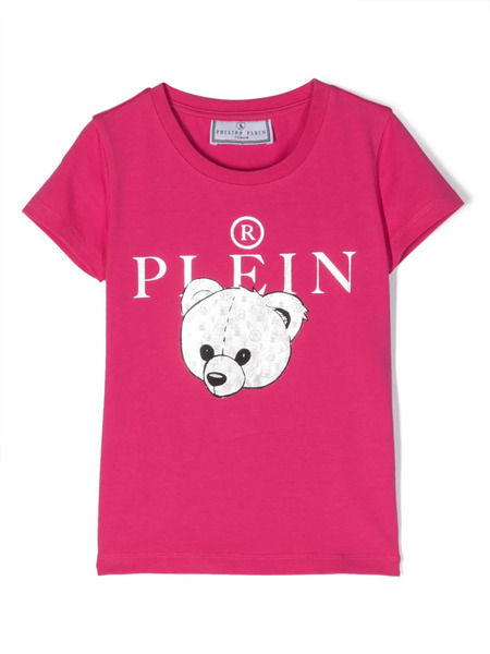  Philipp Plein Junior Logo-print Cotton Shirt - Pink 